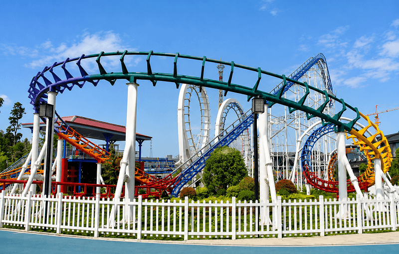 land required for a 4-loop roller coaster